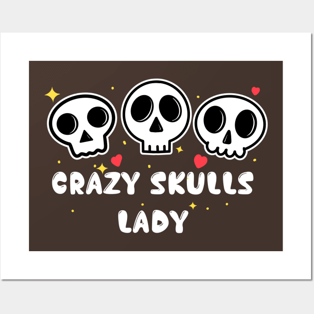 Crazy Skulls Lady Wall Art by DRIPCRIME Y2K